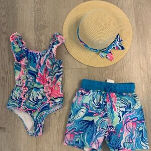 Tommy Bahama matching toddler swim set